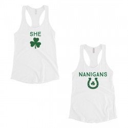 Shenanigans Womens St Patrick's Day Matching Tank Tops BFF Gifts