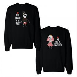 Skeleton Couple Sweatshirts Cute Halloween Matching Sweat Shirts