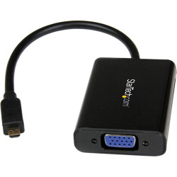 StarTech.com Micro HDMI to VGA Adapter Converter with Audio for Smartphones - Ultrabooks - Tablets - 1920x1080