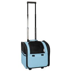 Wheeled Travel Pet Carrier- Light Blue