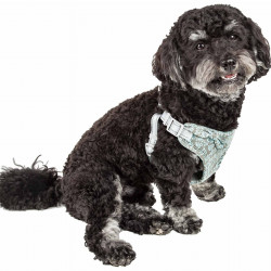 Pet Life  'fidomite' Mesh Reversible And Breathable Adjustable Dog Harness W/ Designer Bowtie