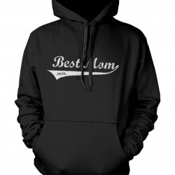 Best Mom Ever Mother's Day Design Printed Black Hoodie for Mother