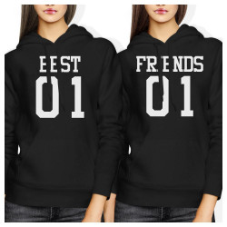 Best 01 Friend 01 BFF Hoodies Cute Best Friends Hooded Sweatshirts