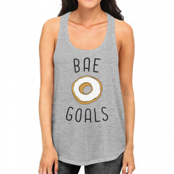 Bae Goals Women's Gray Cute Graphic Tank Top Gift Ideas For Couples